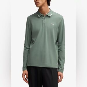 HUGO Sage Long Sleeve Polo Shirt